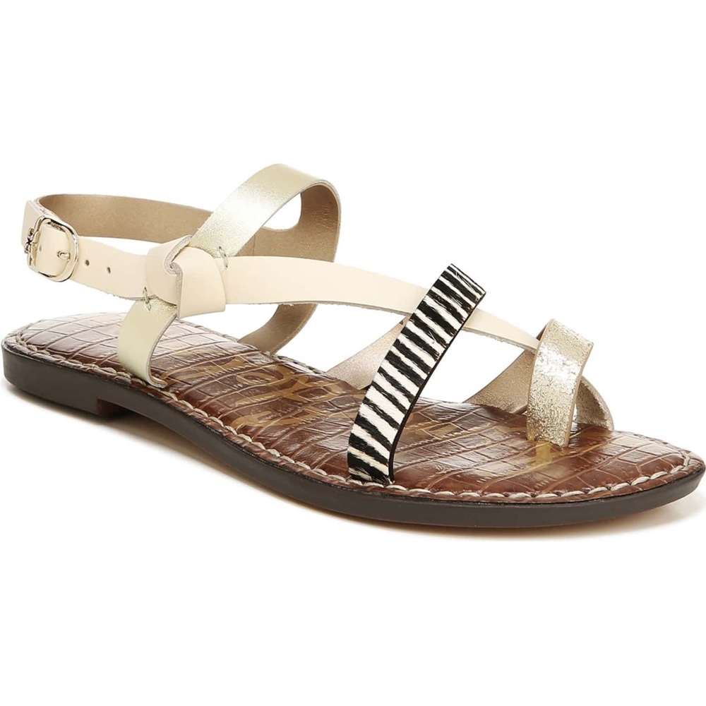 Sam Edelman Gladis Crisscross Strappy Sandals Size 8.5  Vachetta Leather